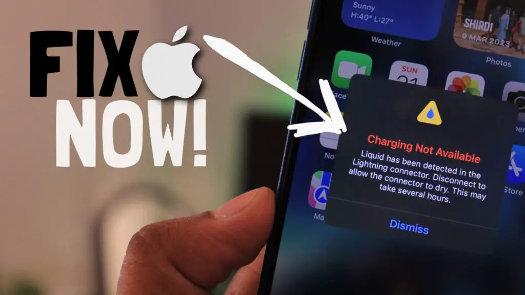 How to Dry Your iPhone if Charging Has Stopped Due to Liquid Detection ?